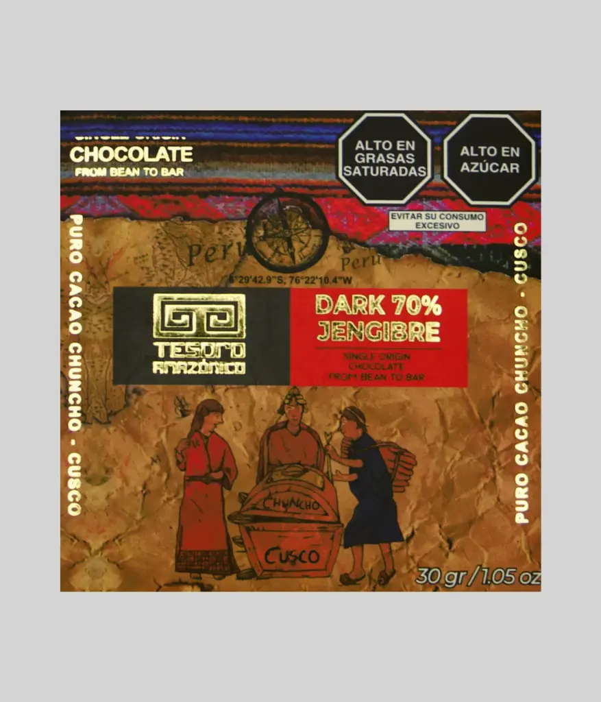Chocolate Chuncho 70% Jengibre 30G