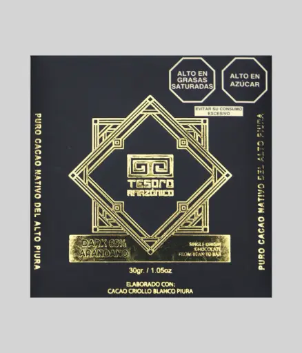 Chocolate Piura 65% Arándanos 30G